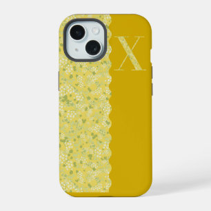 Grandmillenial MONOGRAM X YELLOW LITTLE FLOWERS iPhone 15 Case