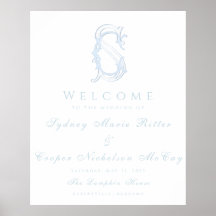 Grandmillennial and Elegant Welcome Sign