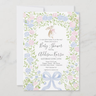 Grandmillennial Bunny Rabbit baby shower invite