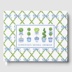 Grandmillennial Chinoiserie Topiary Personalised Guest Book