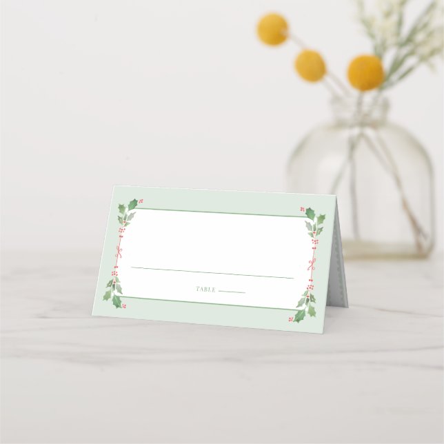Grandmillennial Christmas  Place Card (Front)