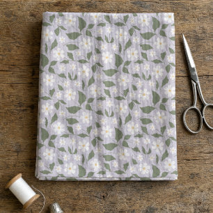 Grandmillennial Daisy Floral Soft Pastel Lilac Fabric