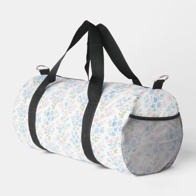 Grandmillennial Floral Duffle Bag (Right Corner)