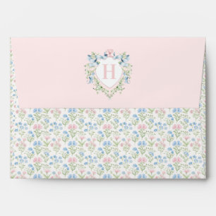 Grandmillennial Floral Monogram Envelope
