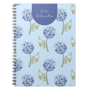 Grandmillennial Painterly Hydrangea Customisable Notebook