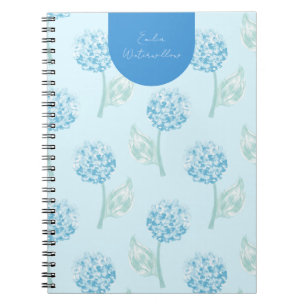 Grandmillennial Painterly Hydrangea Customisable Notebook