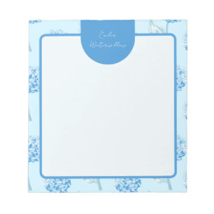 Grandmillennial Painterly Hydrangea Customisable Notepad
