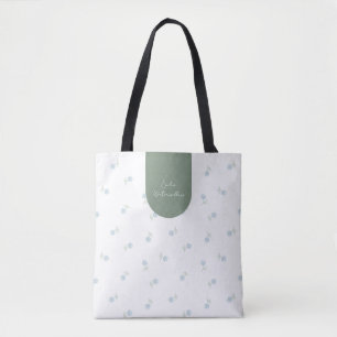 Grandmillennial Painterly Hydrangea Customisable Tote Bag