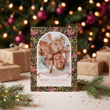 Grandmillennial Poinsettia Floral Arch Photo