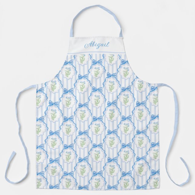 Grandmillennial Ribbonerie Bows Apron (Front)