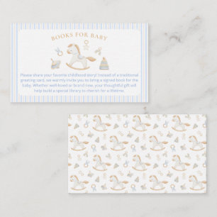 Grandmillennial Rocking Horse Books for Baby Boy Enclosure Card