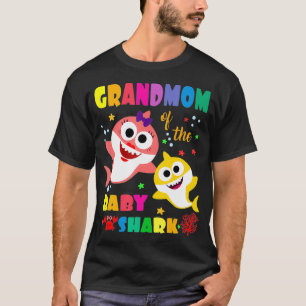 Grandmom Of The Baby Shark Birthday Grandmom Shark T-Shirt