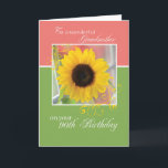 Grandmother, 90th Birthday, Just a Note Sunflower Card<br><div class="desc">Celebrate a special birthday with your grandmother. Send your lovely wishes to her with this card.  It shows a beautiful sunflower on a green and pink card.  This is a perfect way to bring your wishes for her on 90th birthday.</div>