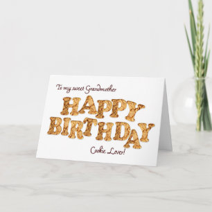 Grandmother, a Birthday card for a cookie lover