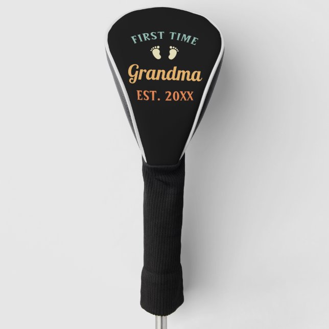Grandmother Abuela Nonna Grammy First Time Grandma Golf Head Cover (Front)