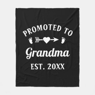 Grandmother Abuela Nonna Nanna Promoted To Grandma Fleece Blanket