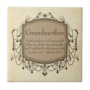 Grandmother Bible Verse Psalm 23 Coaster Plaque