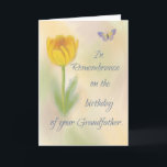 Grandmother Birthday Remembrance Watercolor Flower Card<br><div class="desc">On the anniversary of loss of a bereaved family,  you can send this card in the commemoration of a grandmother’s death on her birthday.</div>
