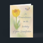 Grandmother Birthday Remembrance Watercolor Flower Card<br><div class="desc">On the anniversary of loss of a bereaved family,  you can send this card in the commemoration of a grandmother’s death on her birthday.</div>