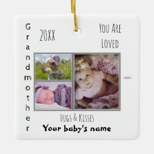 Grandmother Ceramic Photo Ornament 