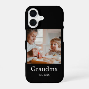 Grandmother Established Black Photo Gift iPhone 16 Case