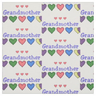 Grandmother Gingham Hearts Fabric