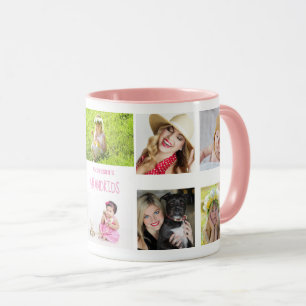 Grandmother Grandfather PHOTO Collage Gift Mug