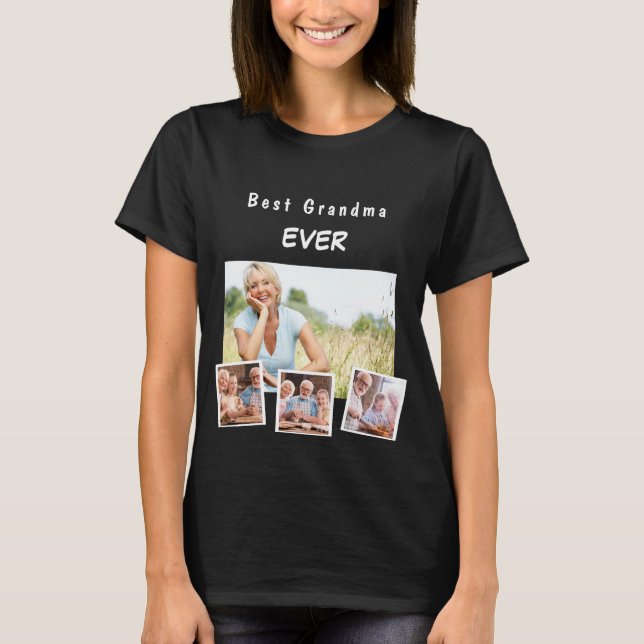 Grandmother grandma family photo collage T-Shirt (Front)