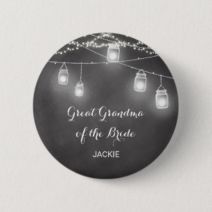 Grandmother Great Grandma Black White Wedding 6 Cm Round Badge