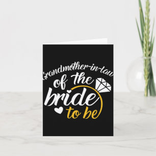 Grandmother-in-law Of The Bride-to-be Big Wedding Card