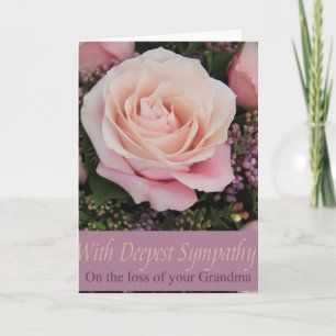 Grandmother loss Rose sympathy Card