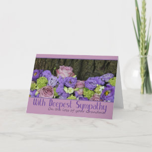 Grandmother loss Rose sympathy Card