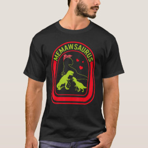 Grandmother Memawsaurus Dinosaur Heart Dinosaur Mo T-Shirt