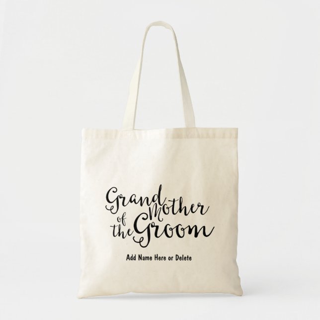 Grandmother of Groom Budget Tote Watercolor (Front)