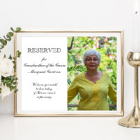 Grandmother of Groom Photo Memorial Seat Wedding