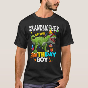 Grandmother Of The Birthday Boy Grandma Dinosaurs T-Shirt