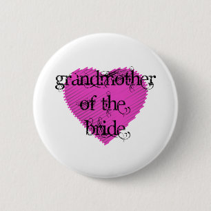 Grandmother of the Bride 6 Cm Round Badge