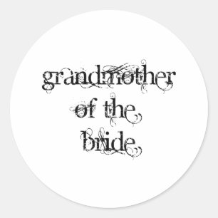 Grandmother of the Bride Classic Round Sticker
