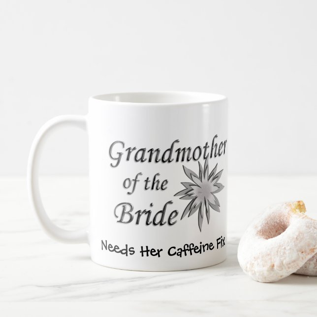 Grandmother of the Bride Funny Coffee Mug (With Donut)