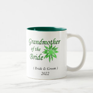 Grandmother of the Bride Green Two-Tone Coffee Mug