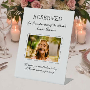 Grandmother of the Bride Photo Memorial Wedding Pedestal Sign
