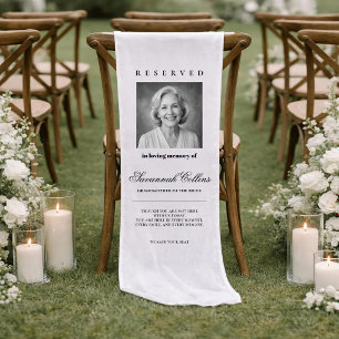 Grandmother Of The Bride Photo Reserved Wedding Short Table Runner