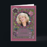Grandmother, Photo card for a birthday<br><div class="desc">Say Happy Birthday with a delightful scrap-booking crafts effect card. Add a picture of the birthday girl to personalise this wonderful card. With lots of flowers,  butterflies,  and bows,  this card is sure to delight. Copyright Norma Cornes. Please note this is a printed card.</div>