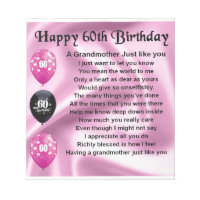 Grandmother Poem - 60th Birthday