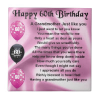 Grandmother Poem - 60th Birthday