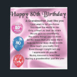 Grandmother poem  -  80th birthday notepad<br><div class="desc">A great gift for a grandmother on her 80th birthday</div>