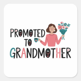 Grandmother promotion square sticker