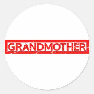 Grandmother Stamp Classic Round Sticker