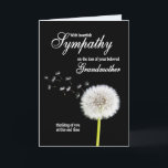 Grandmother Sympathy Dandelion Clock  Card<br><div class="desc">Send your sympathy on the loss of a grandmother. A serene dandelion clock,  its seeds floating softly on the wind,  set against a dark backdrop. The card evokes peace,  remembrance,  and the natural flow of life.</div>
