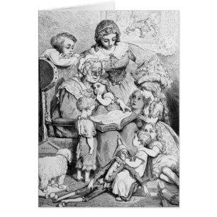 Grandmother telling a story to her